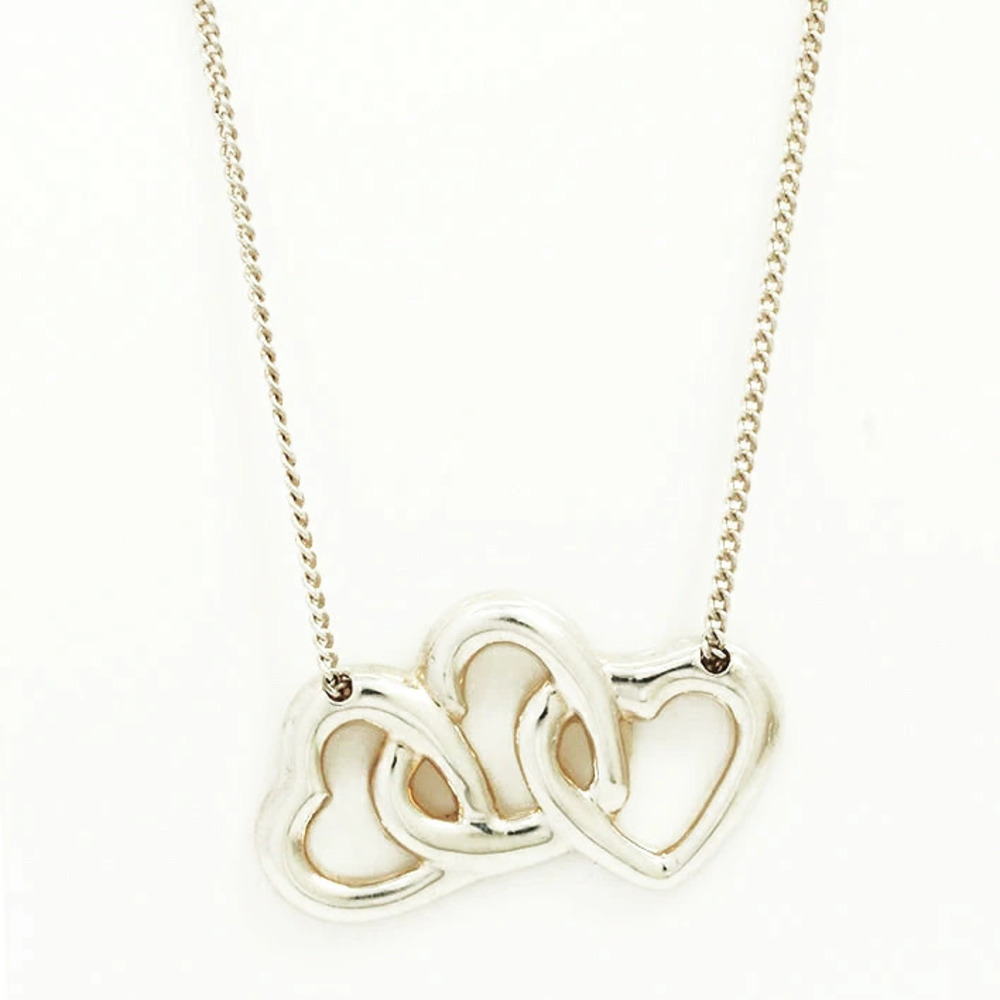 Tiffany Triple Heart Silver Pendant